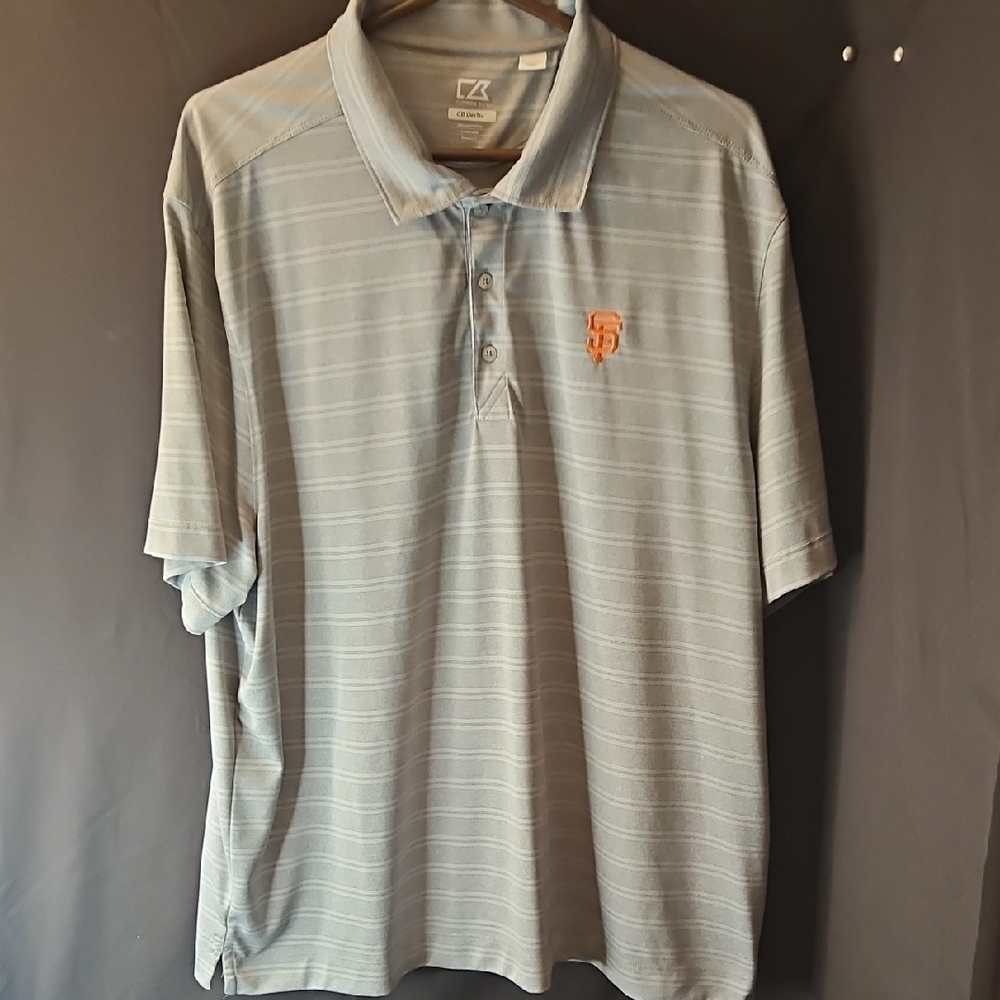 Cutter & Buck Men's Gray San Francisco Giants CB DryTec Polo Shirt